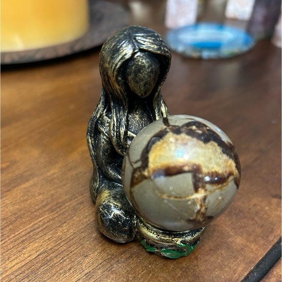 goddess lady crystal sphere holder boho new botique - Picture 6 of 12